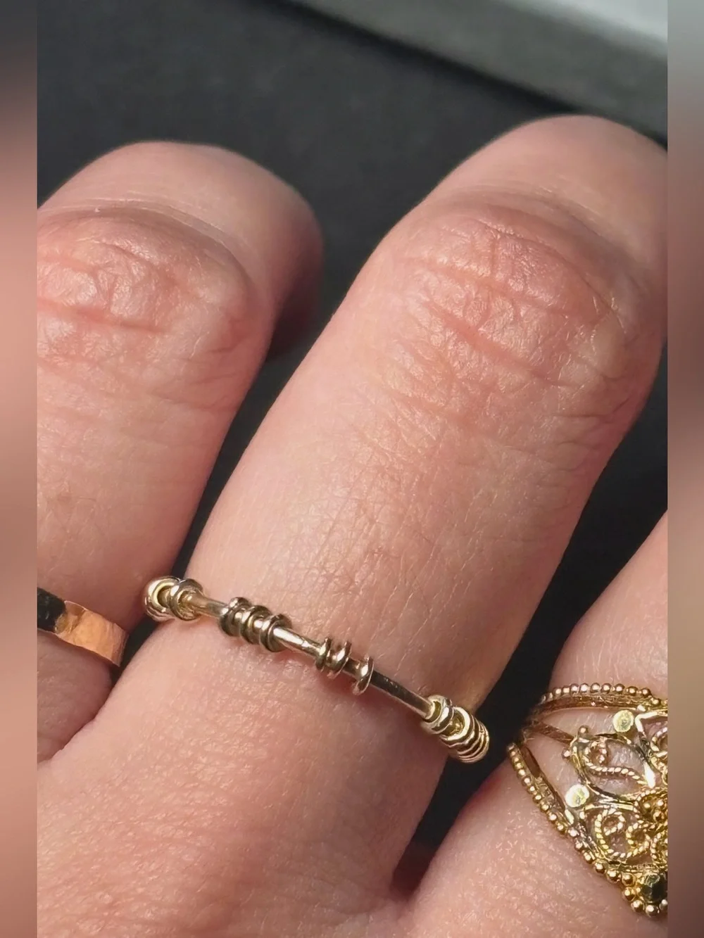 14K GOLD ABACUS RING - Picture 2 of 2